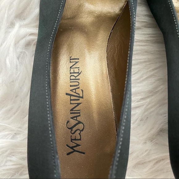 YSL black Satin Pumps size 7.5 - Picture 6 of 13